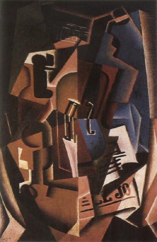 Still life fiddle and newspaper, Juan Gris